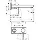 Hansgrohe Metris S Einhebel-Waschtischmischer für die Wandmontage, Unterputzinstallation, mit Auslauf, zeichengebende Dimensionen und ansprechende Form.